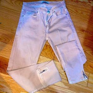 Zara Women’s Jean Jegging Pant in light pink / dusty rose